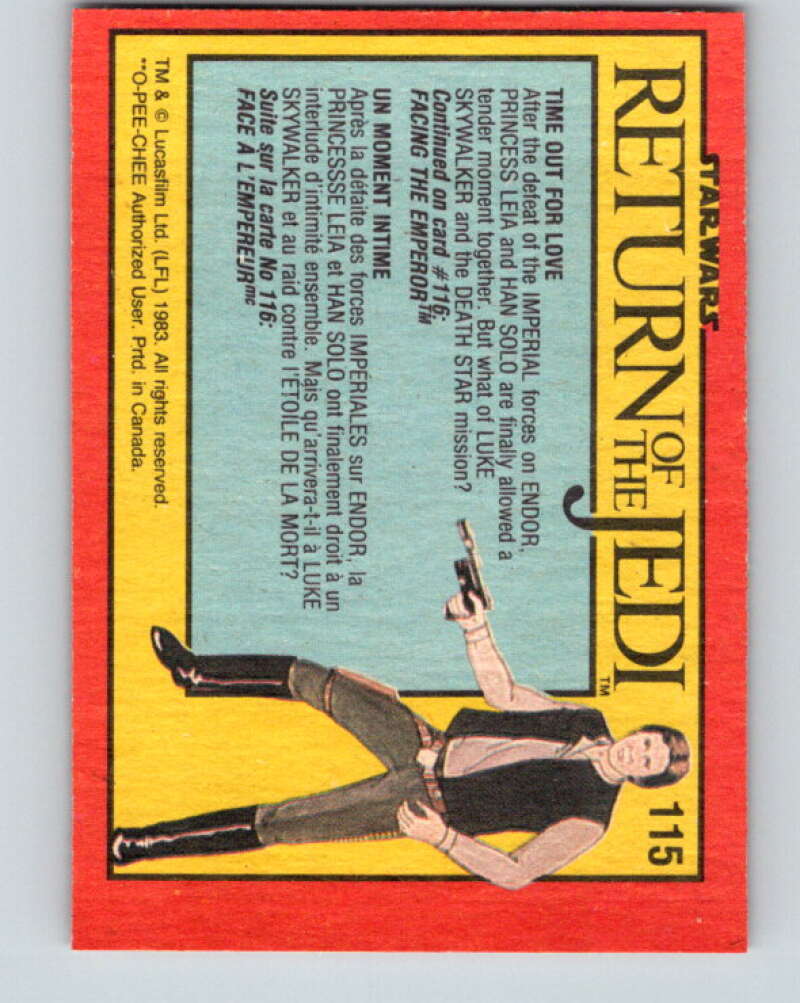 1983 OPC Star Wars Return Of The Jedi #115 Time Out for Love V42654
