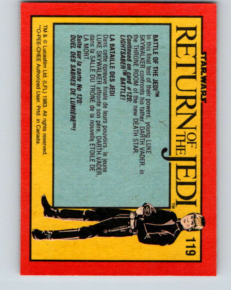 1983 OPC Star Wars Return Of The Jedi #119 Battle of the Jedi V42672