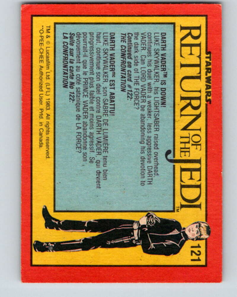 1983 OPC Star Wars Return Of The Jedi #121 Darth Vader Is Down V42674