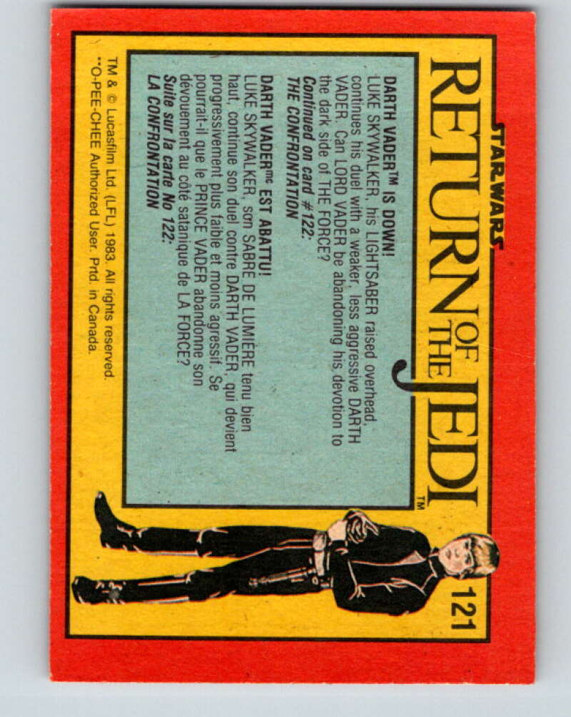 1983 OPC Star Wars Return Of The Jedi #121 Darth Vader Is Down V42676