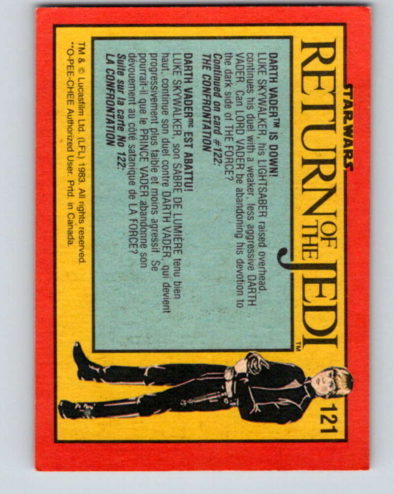 1983 OPC Star Wars Return Of The Jedi #121 Darth Vader Is Down V42678