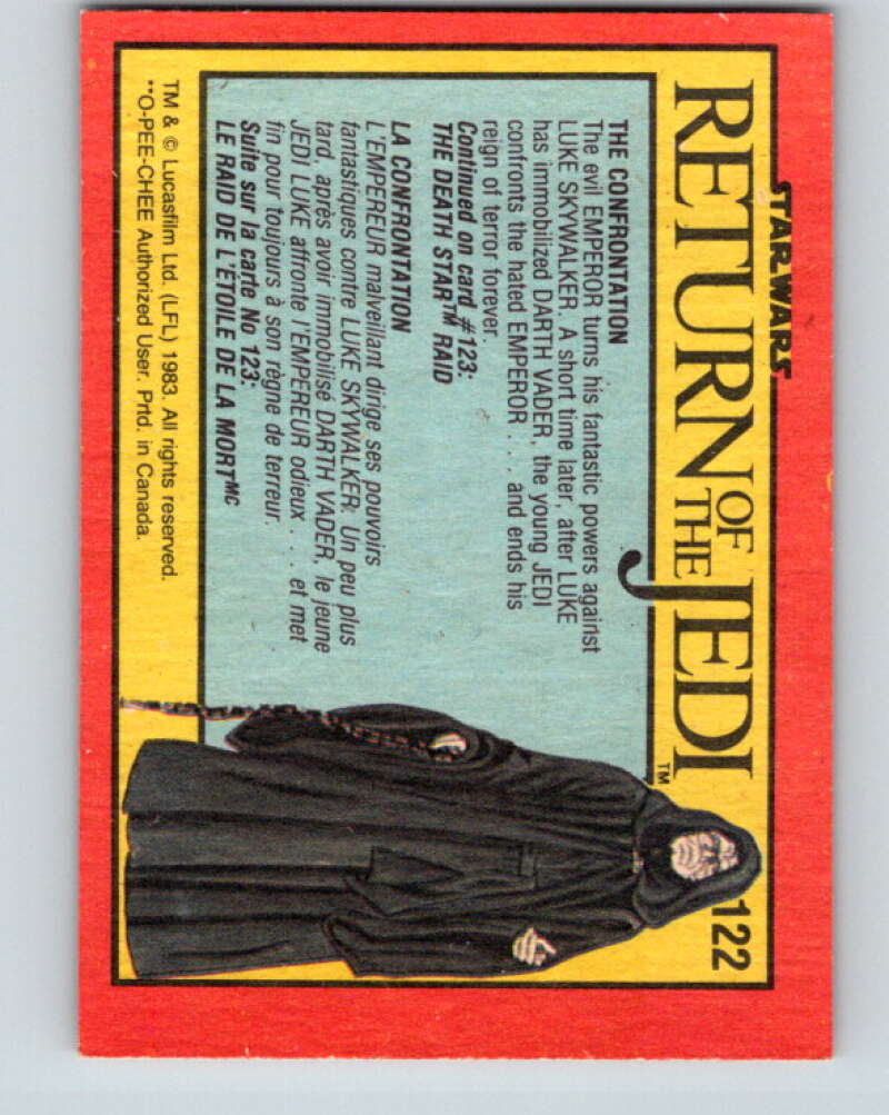 1983 OPC Star Wars Return Of The Jedi #122 The Confrontation V42680