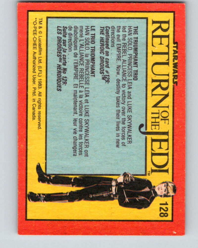 1983 OPC Star Wars Return Of The Jedi #128 The Triumphant Trio V42715