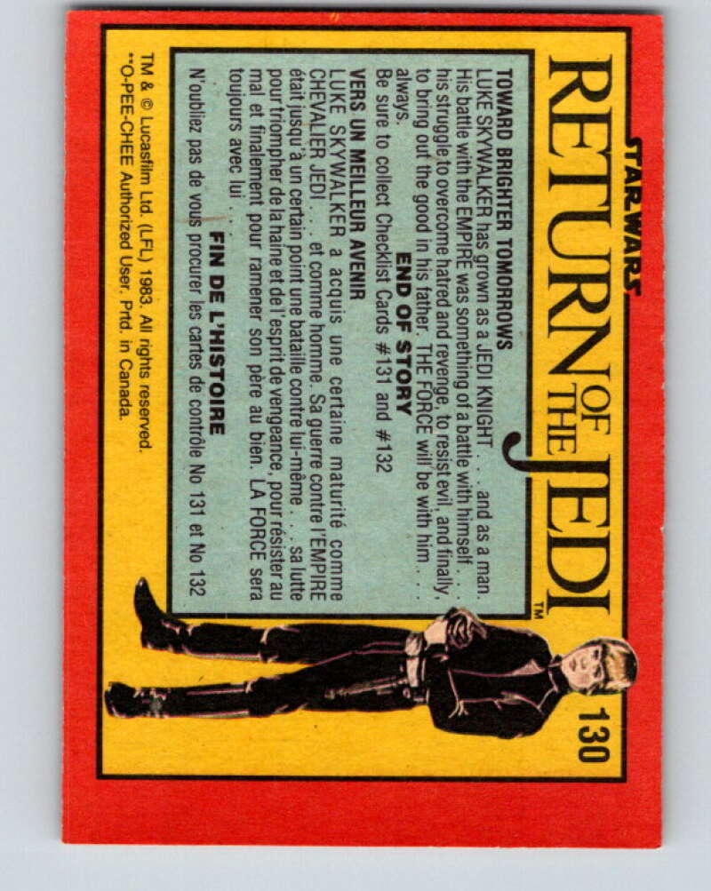 1983 OPC Star Wars Return Of The Jedi #130 Toward Brighter Tomorrow V42725