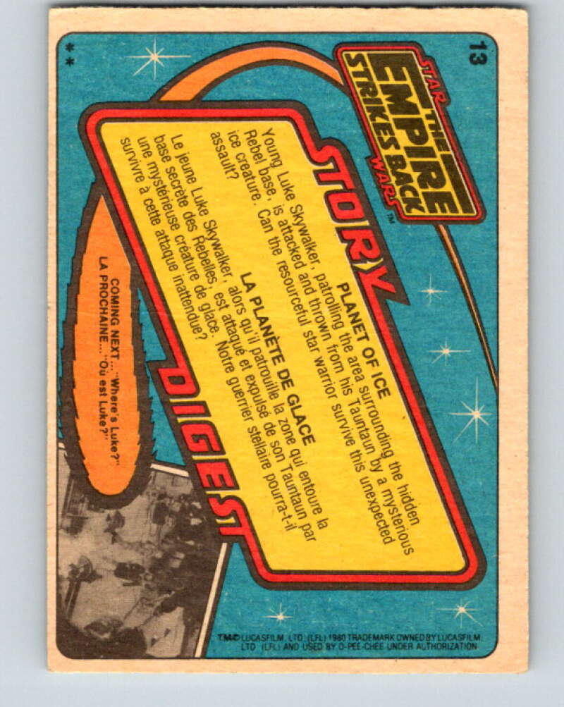 1980 OPC The Empire Strikes Back #13 Planet of Ice V42779