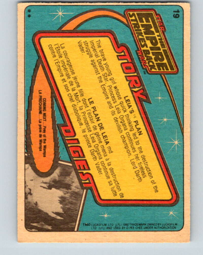 1980 OPC The Empire Strikes Back #19 Leia's Plan V42794