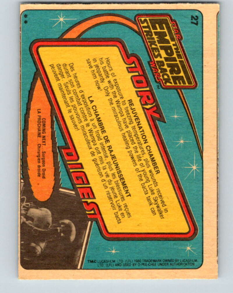 1980 OPC The Empire Strikes Back #27 Rejuvenation Chamber V42821