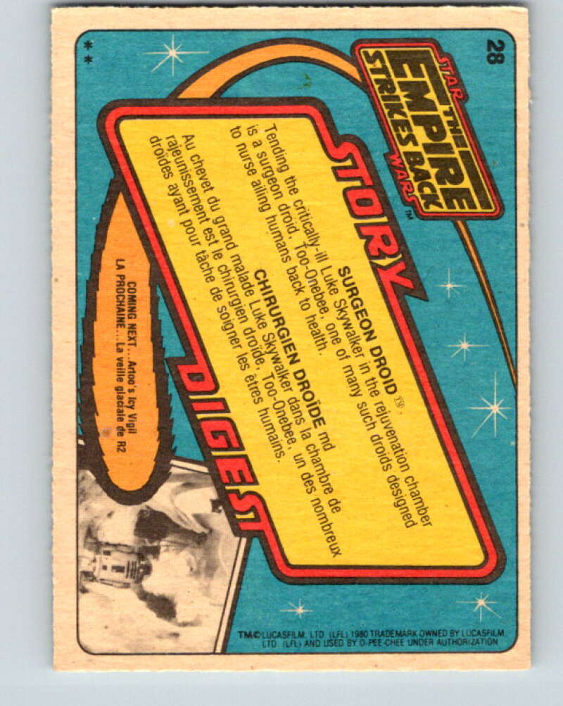 1980 OPC The Empire Strikes Back #28 Surgeon Droid V42826