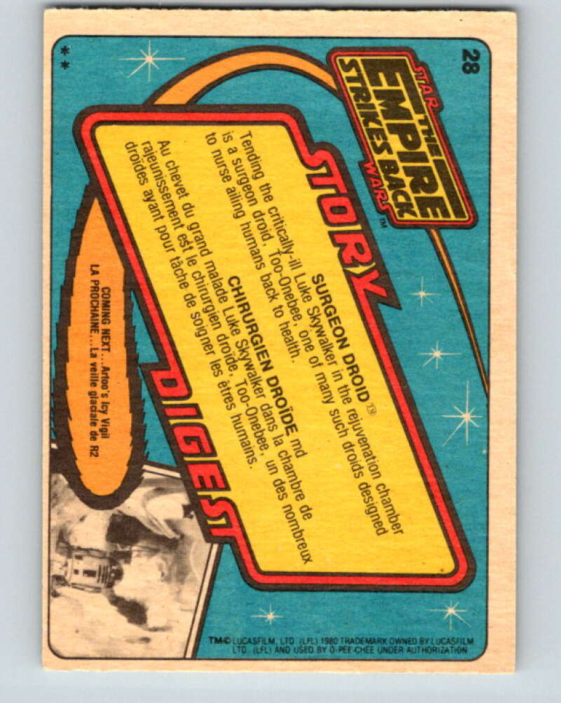 1980 OPC The Empire Strikes Back #28 Surgeon Droid V42827