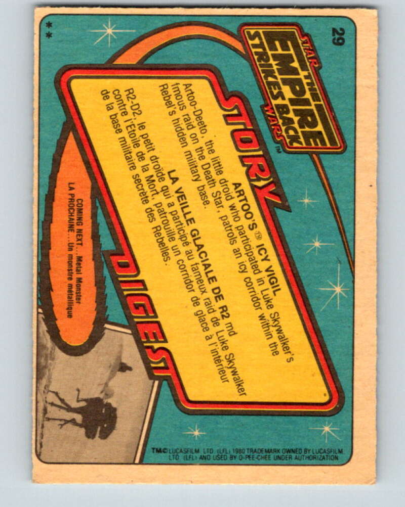 1980 OPC The Empire Strikes Back #29 Artoo's Icy Vigil V42830