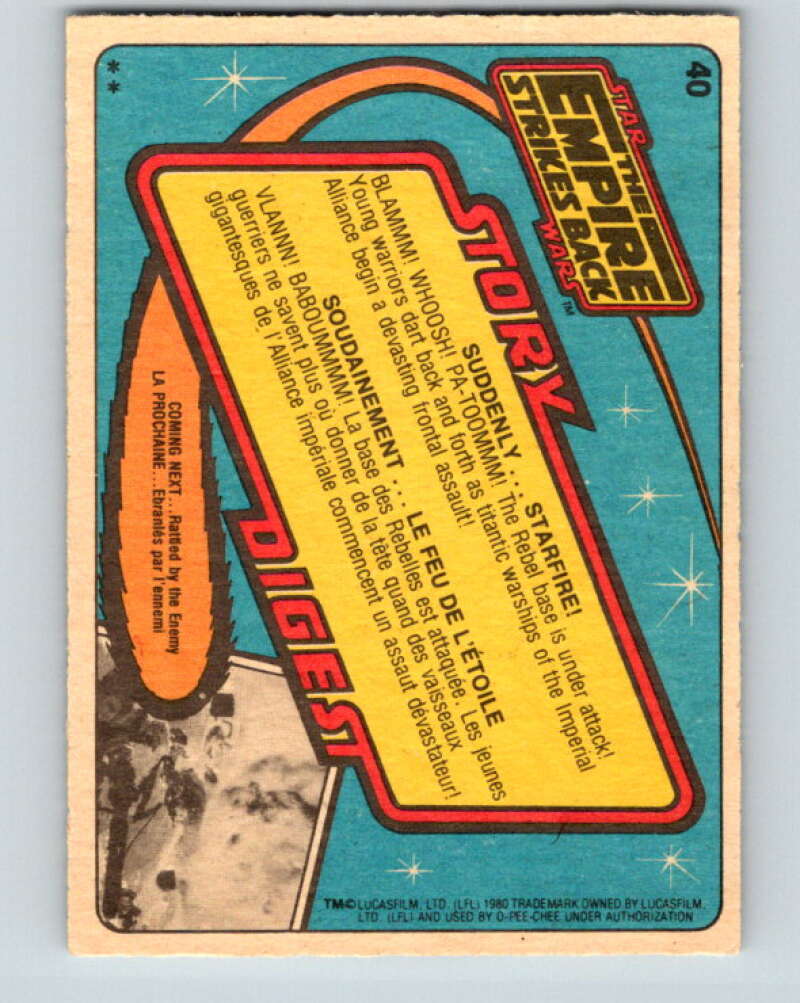 1980 OPC The Empire Strikes Back #40 Suddenly...Starfire! V42865