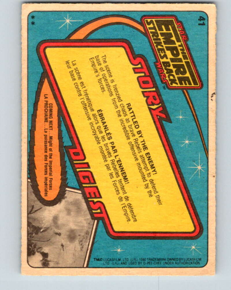 1980 OPC The Empire Strikes Back #41 Rattled by the Enemy V42867