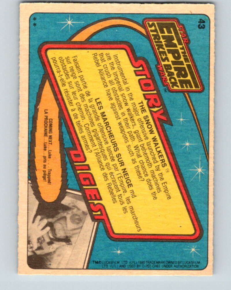 1980 OPC The Empire Strikes Back #43 The Snow Walkers V42873