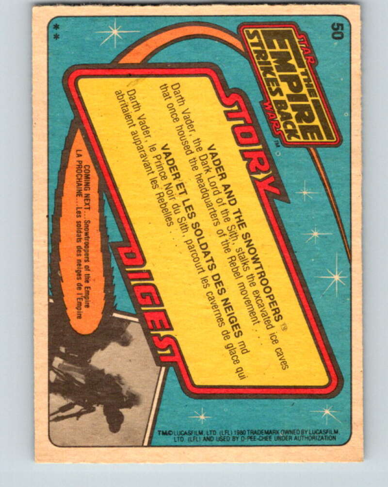 1980 OPC The Empire Strikes Back #50 Vader and the Snowtroopers V42888