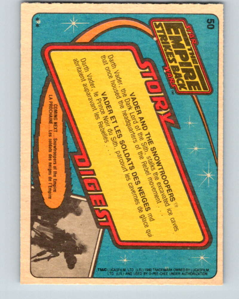 1980 OPC The Empire Strikes Back #50 Vader and the Snowtroopers V42890