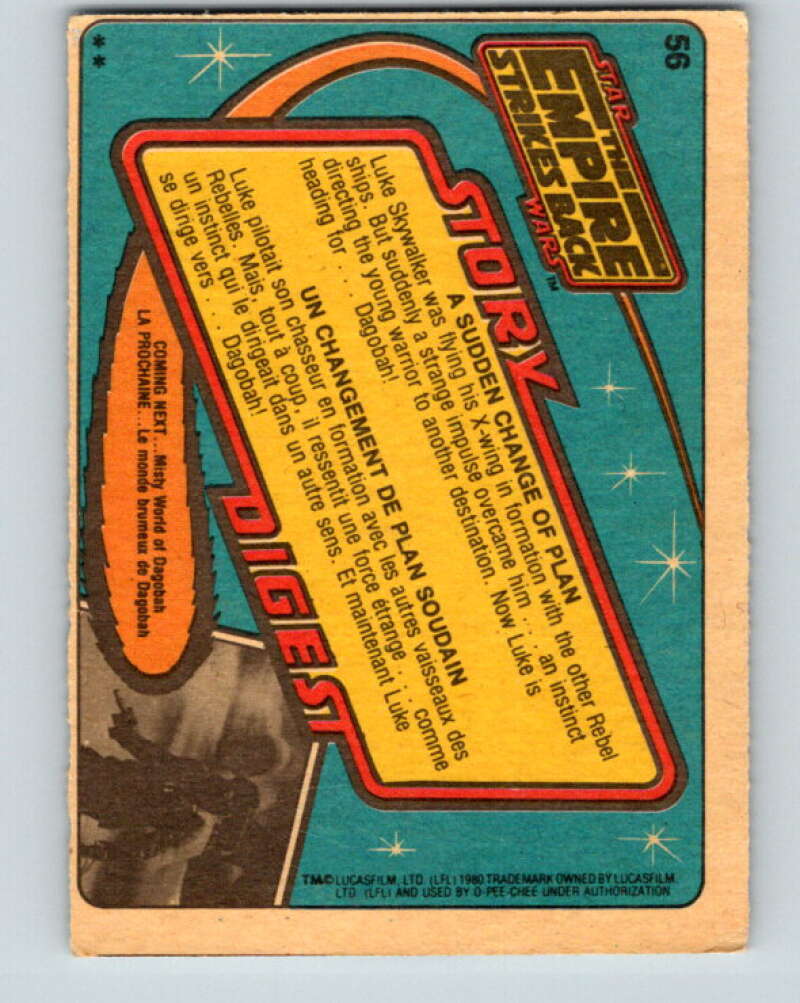 1980 OPC The Empire Strikes Back #56 A Sudden Change of Plan V42901