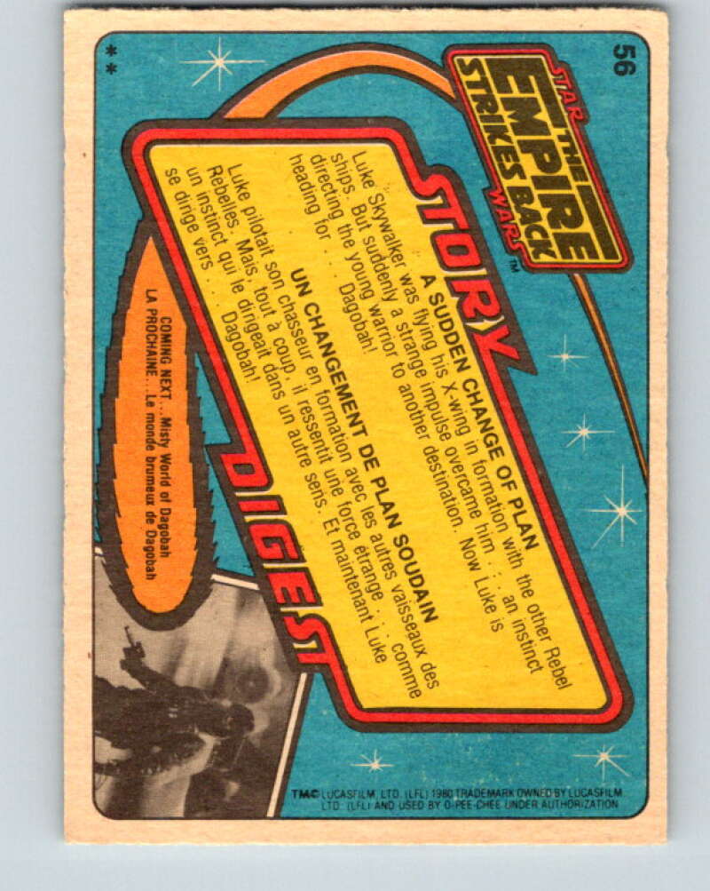 1980 OPC The Empire Strikes Back #56 A Sudden Change of Plan V42905