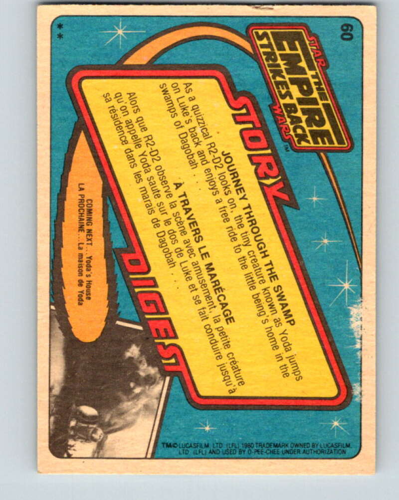 1980 OPC The Empire Strikes Back #60 Journey Through the Swamp V42914