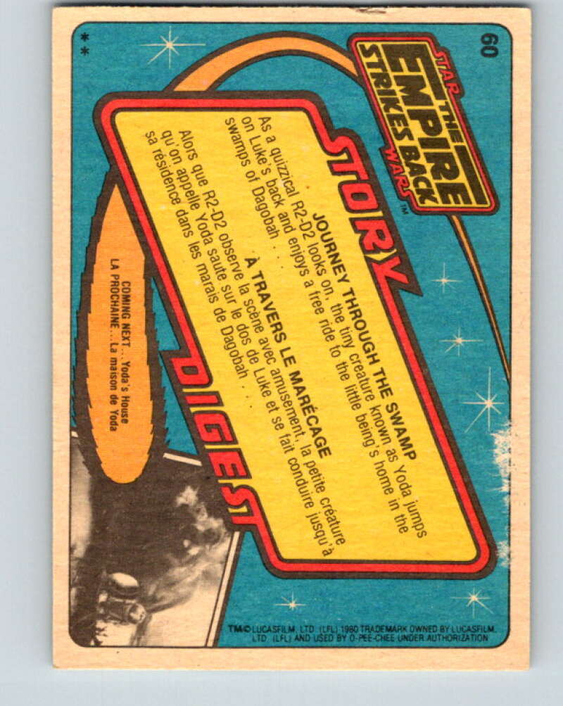 1980 OPC The Empire Strikes Back #60 Journey Through the Swamp   V42914