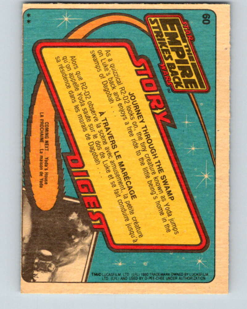 1980 OPC The Empire Strikes Back #60 Journey Through the Swamp V42915