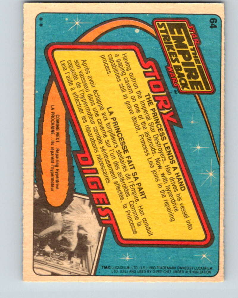 1980 OPC The Empire Strikes Back #64 The Princess Lends a Hand V42932