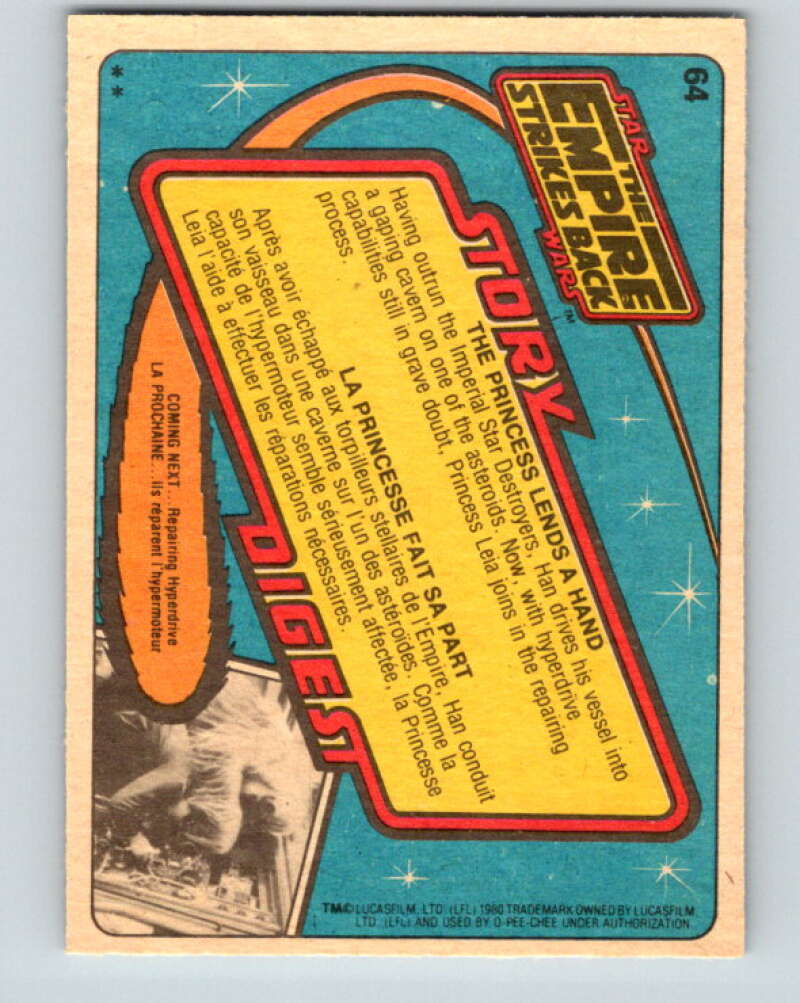 1980 OPC The Empire Strikes Back #64 The Princess Lends a Hand V42934