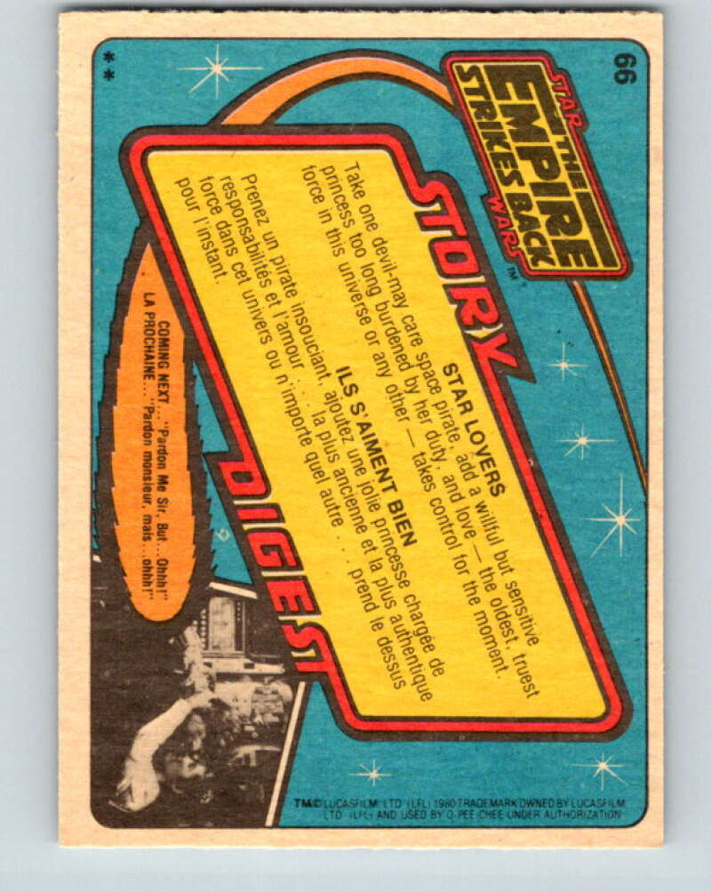 1980 OPC The Empire Strikes Back #66 Star Lovers V42943