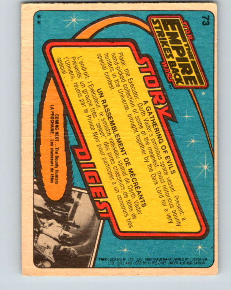 1980 OPC The Empire Strikes Back #73 A Gathering of Evils V42965