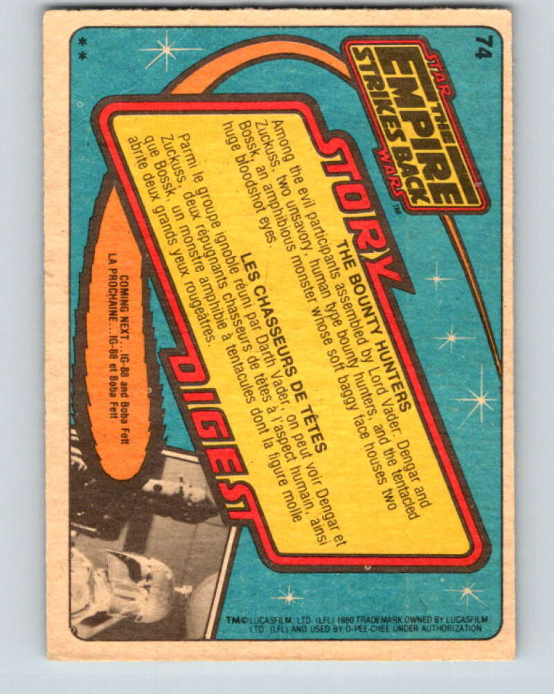 1980 OPC The Empire Strikes Back #74 The Bounty Hunters V42968