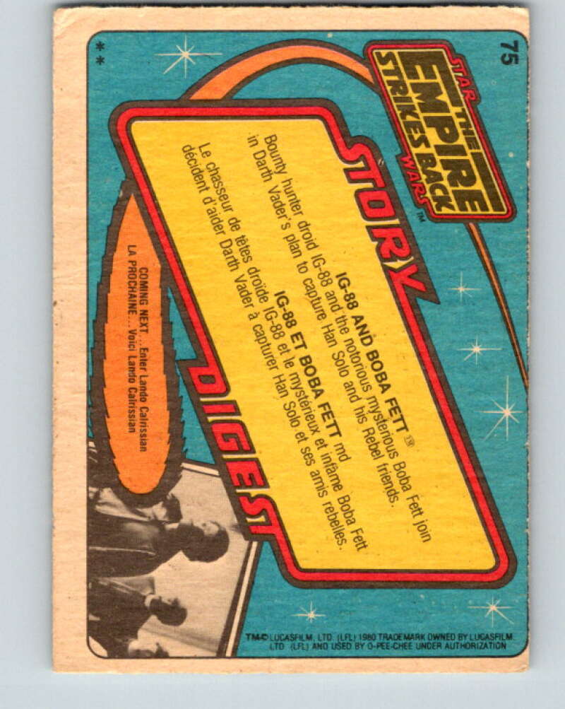 1980 OPC The Empire Strikes Back #75 IG-88 and Boba Fett V42972