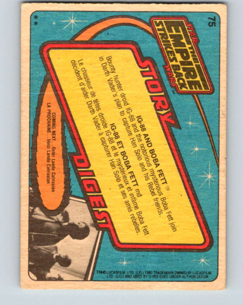 1980 OPC The Empire Strikes Back #75 IG-88 and Boba Fett V42975