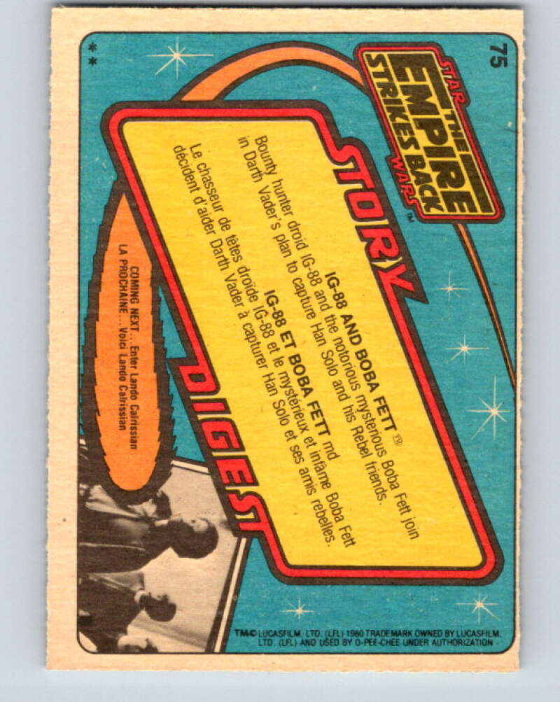 1980 OPC The Empire Strikes Back #75 IG-88 and Boba Fett V42976