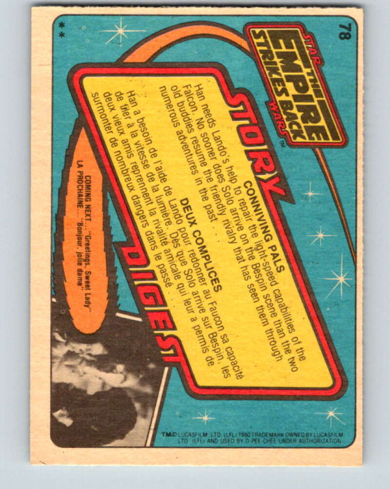 1980 OPC The Empire Strikes Back #78 Conniving Pals V42984