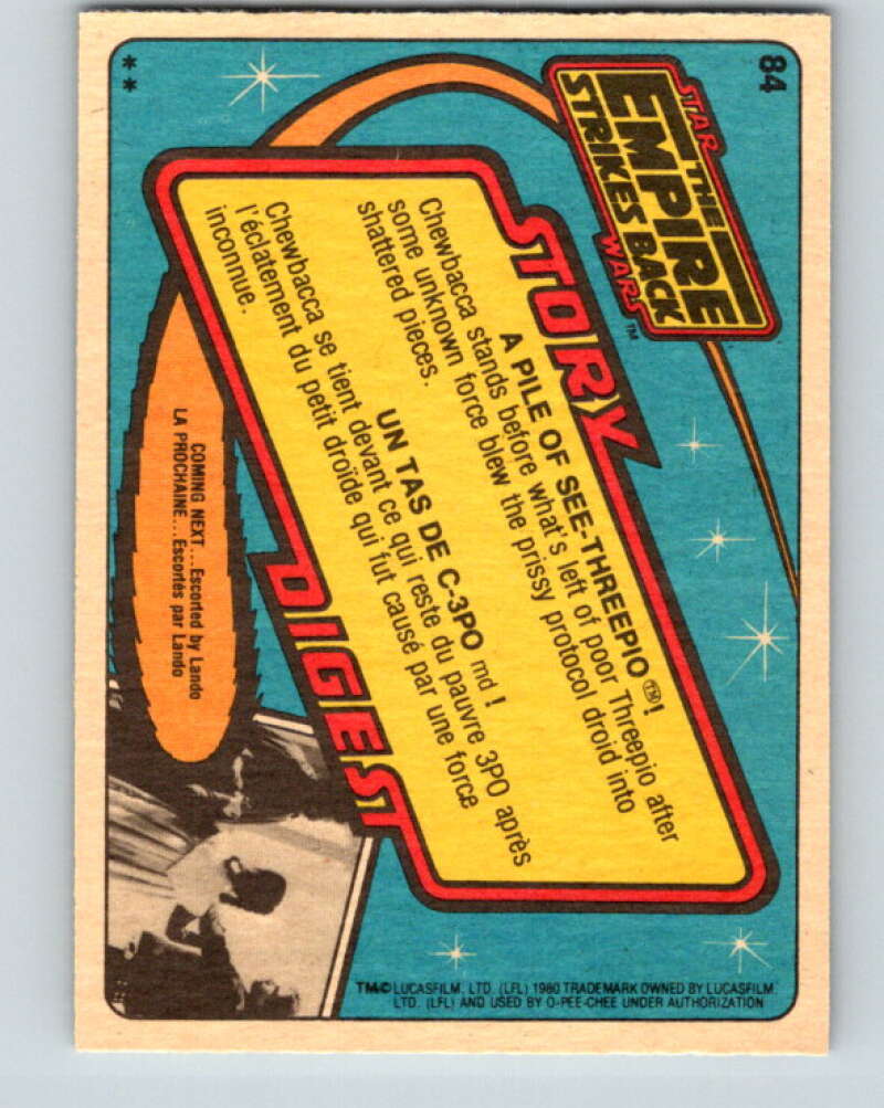 1980 OPC The Empire Strikes Back #84 A Pile of See-Threepio! V43004