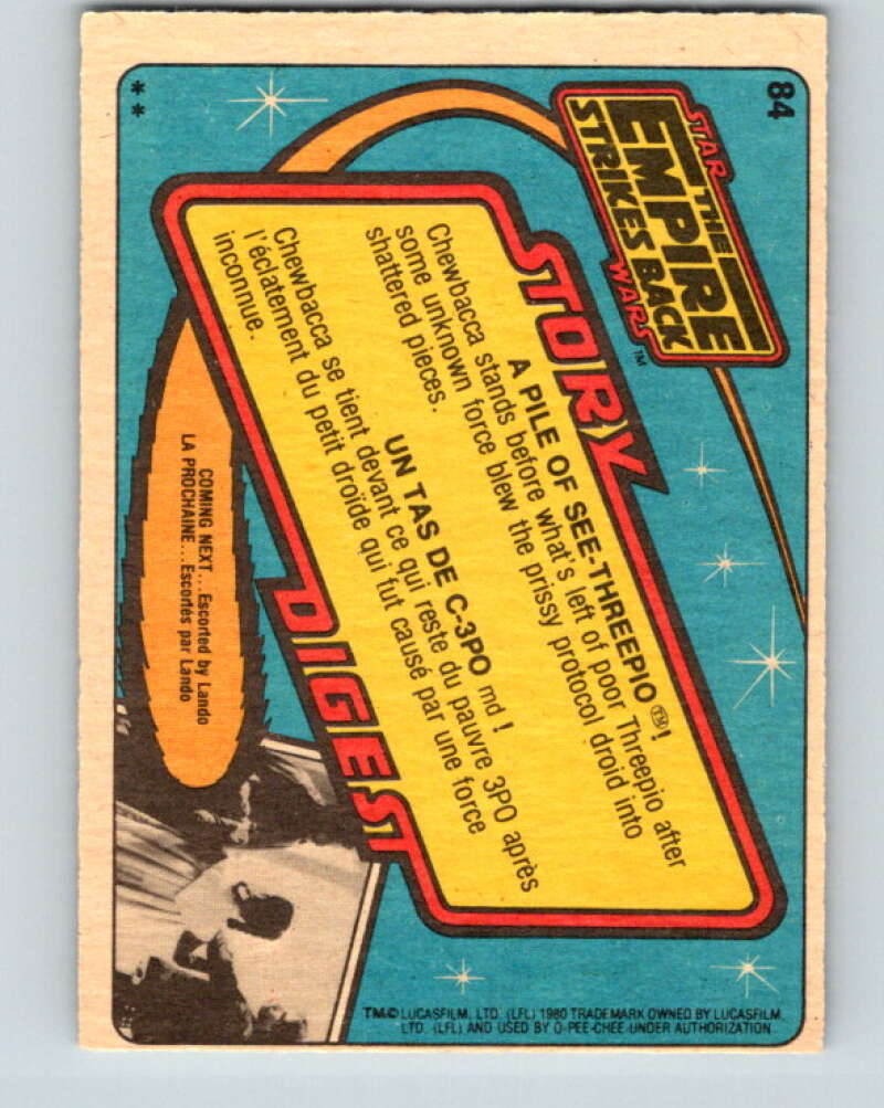 1980 OPC The Empire Strikes Back #84 A Pile of See-Threepio! V43006