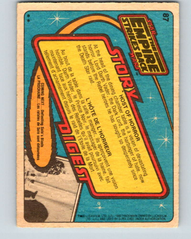 1980 OPC The Empire Strikes Back #87 Host of Horror V43011