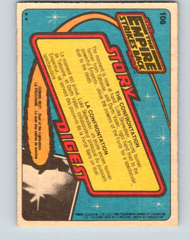 1980 OPC The Empire Strikes Back #106 The Confrontation V43070