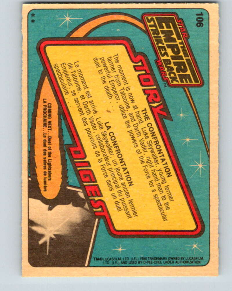 1980 OPC The Empire Strikes Back #106 The Confrontation V43072