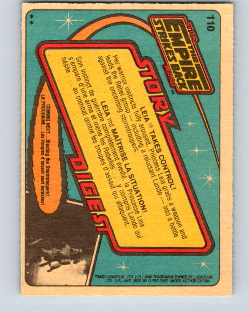 1980 OPC The Empire Strikes Back #110 Leia Takes Control! V43083