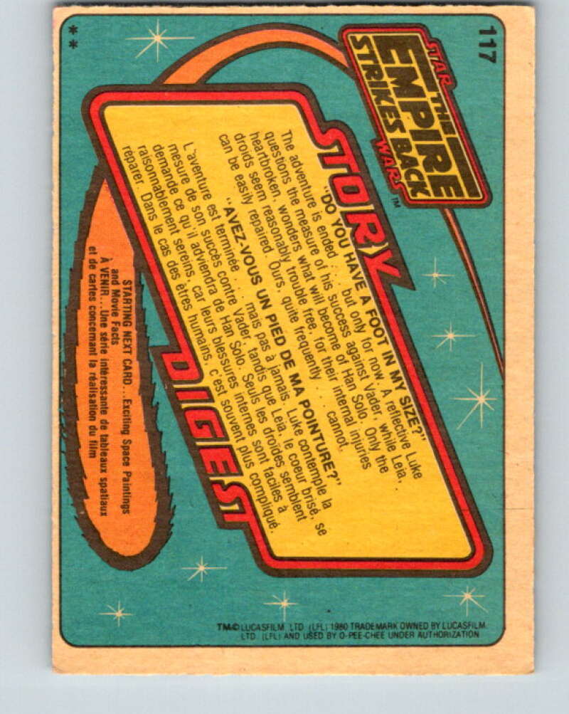 1980 OPC The Empire Strikes Back #117 Do You Have a Foot In My Size? V43106