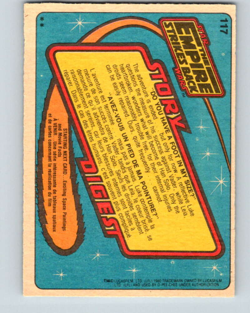 1980 OPC The Empire Strikes Back #117 Do You Have a Foot In My Size? V43107