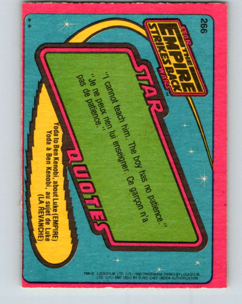 1980 OPC The Empire Strikes Back #266 Han Solo V43160