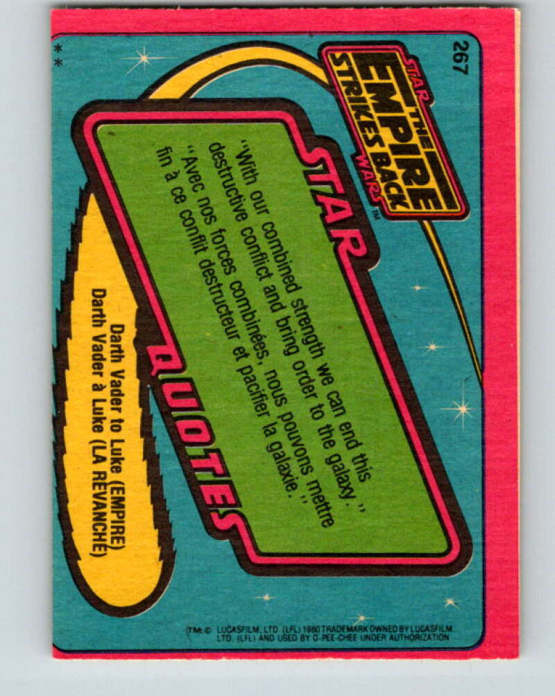 1980 OPC The Empire Strikes Back #267 Princess Leia V43164