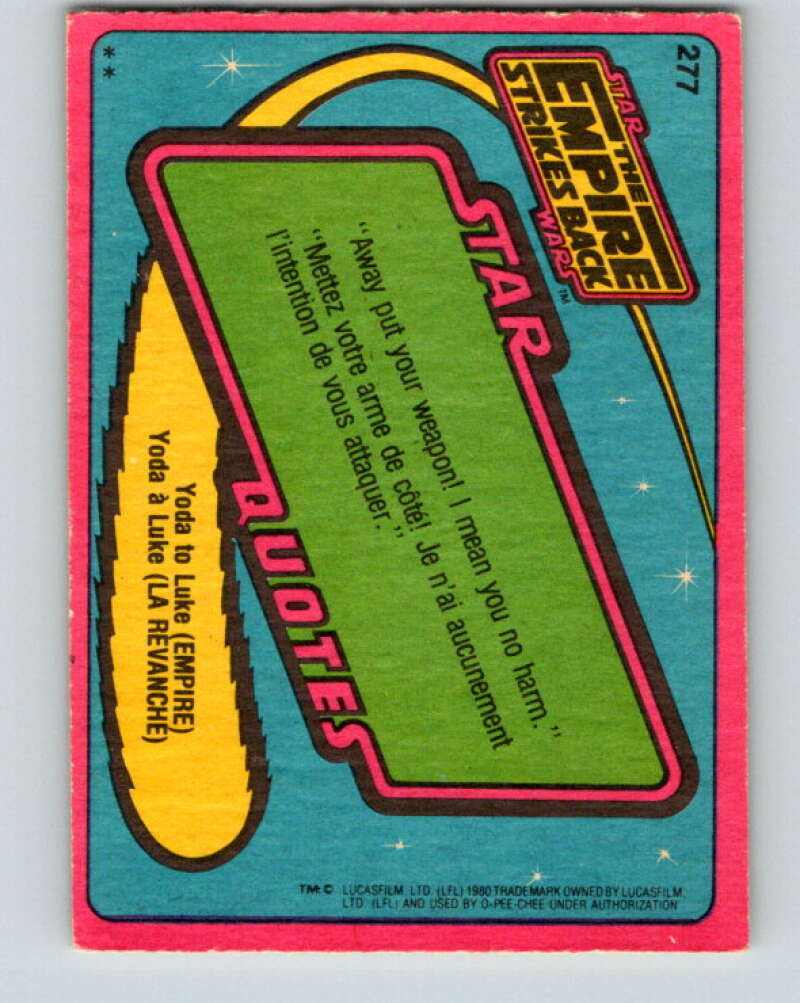 1980 OPC The Empire Strikes Back #277 FX-7 V43179