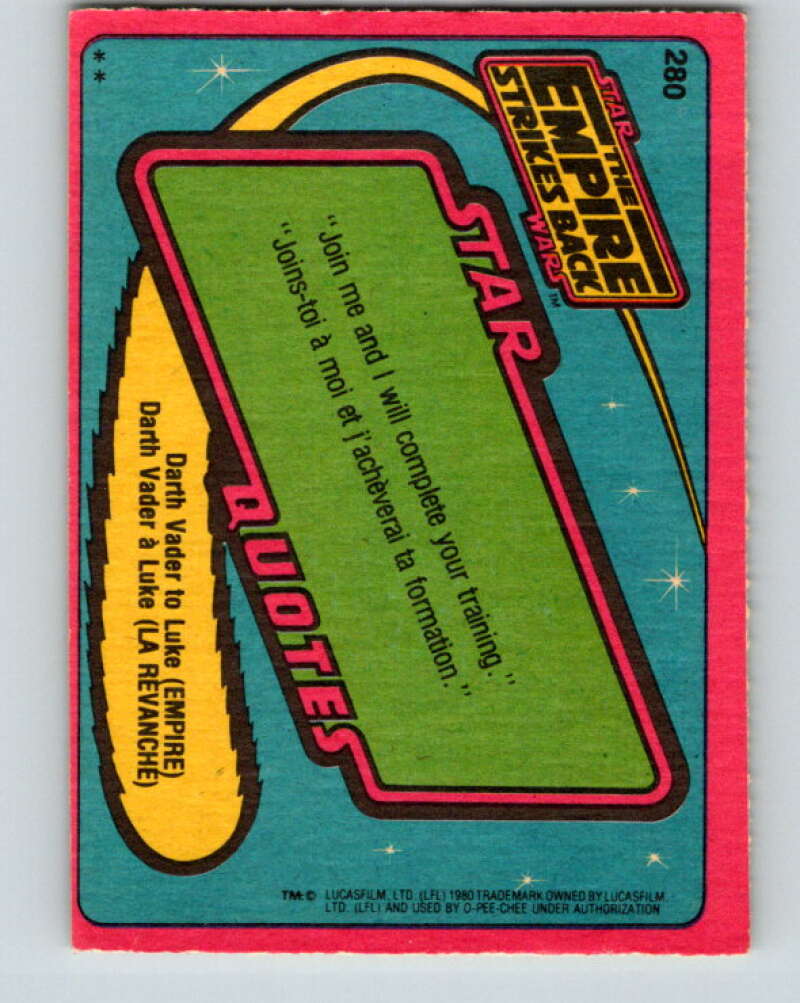 1980 OPC The Empire Strikes Back #280 Stormtrooper V43183
