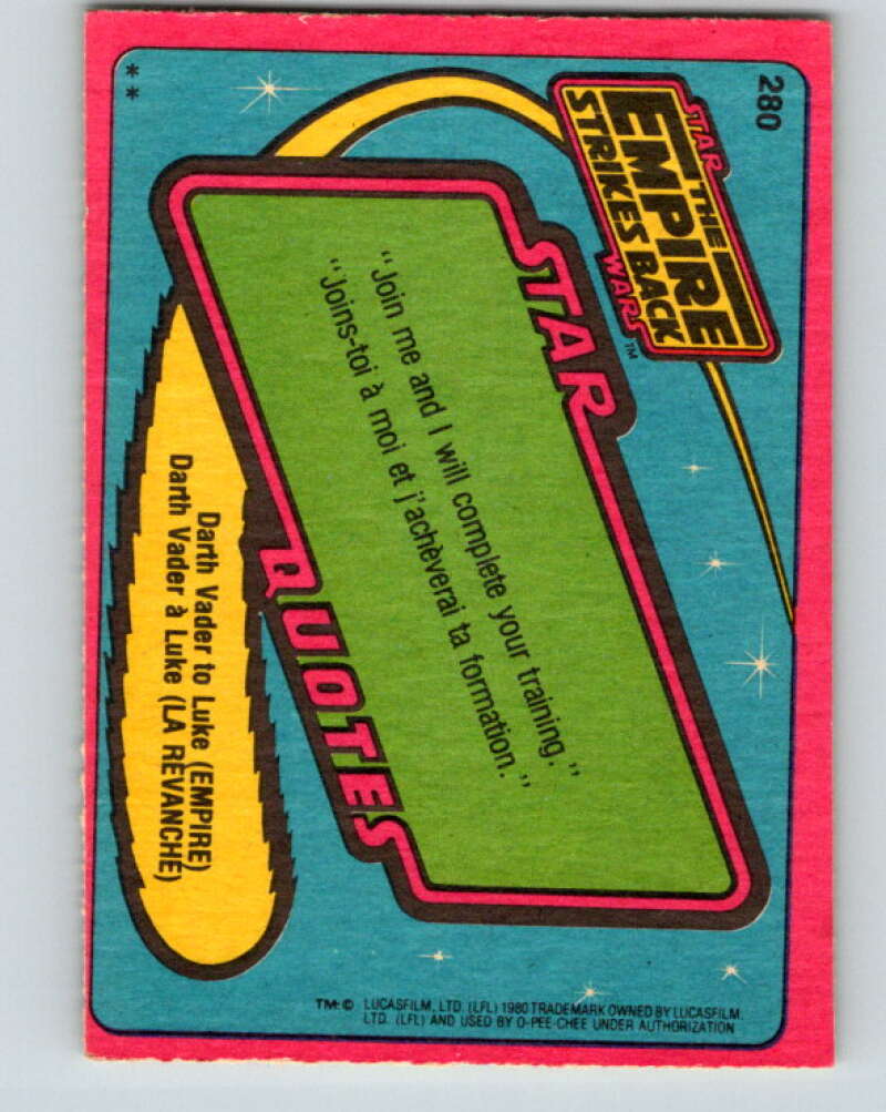 1980 OPC The Empire Strikes Back #280 Stormtrooper V43185