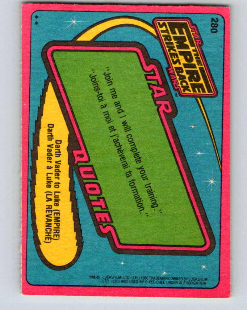 1980 OPC The Empire Strikes Back #280 Stormtrooper V43186