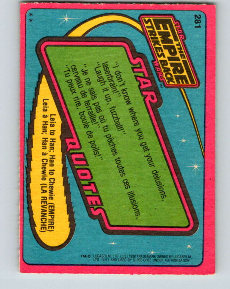 1980 OPC The Empire Strikes Back #281 Yoda V43188