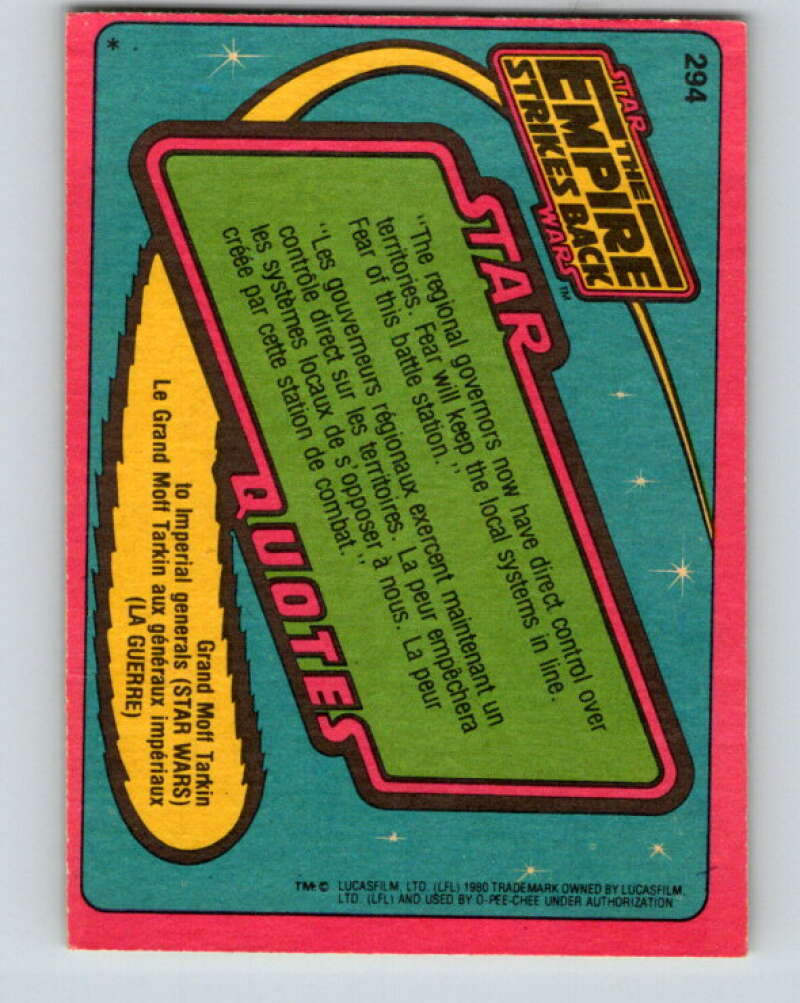 1980 OPC The Empire Strikes Back #294 Old Friends...Or Foes? V43204