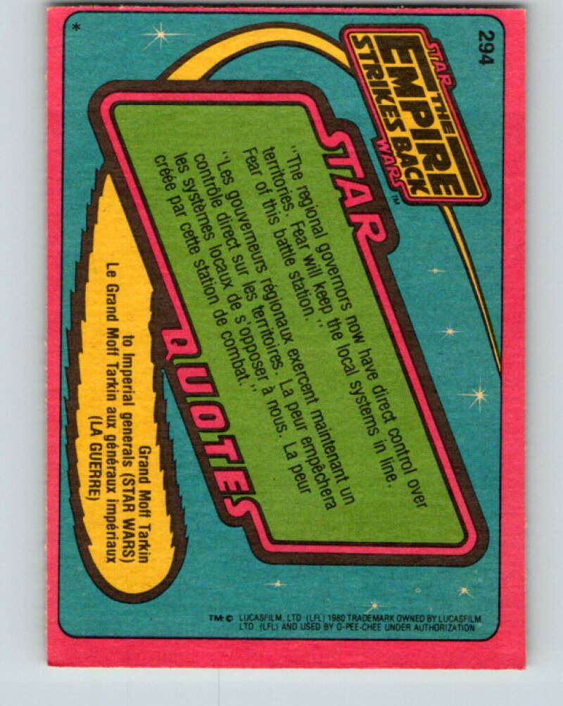 1980 OPC The Empire Strikes Back #294 Old Friends...Or Foes? V43205